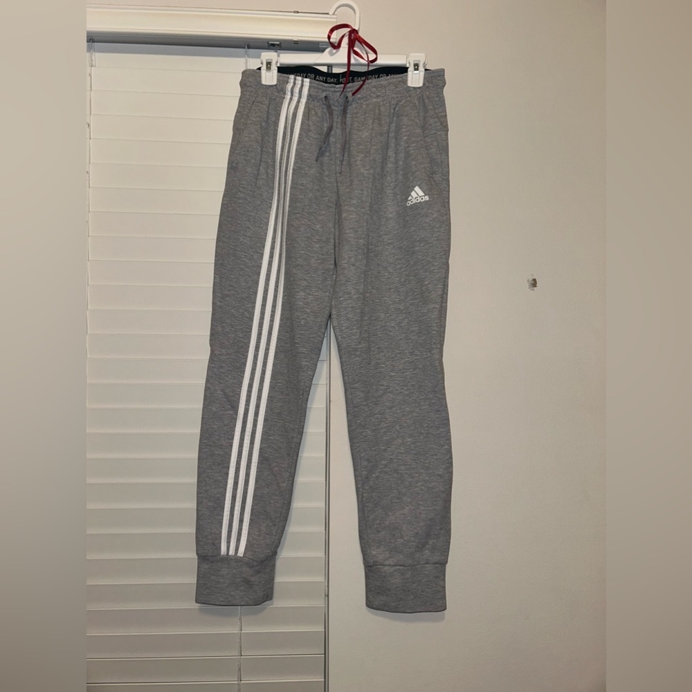 Adidas grey sweatpants, size medium